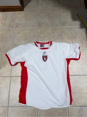 Galex FC United 2003 Jersey # 25 Size Large Red White Soccer Futbol